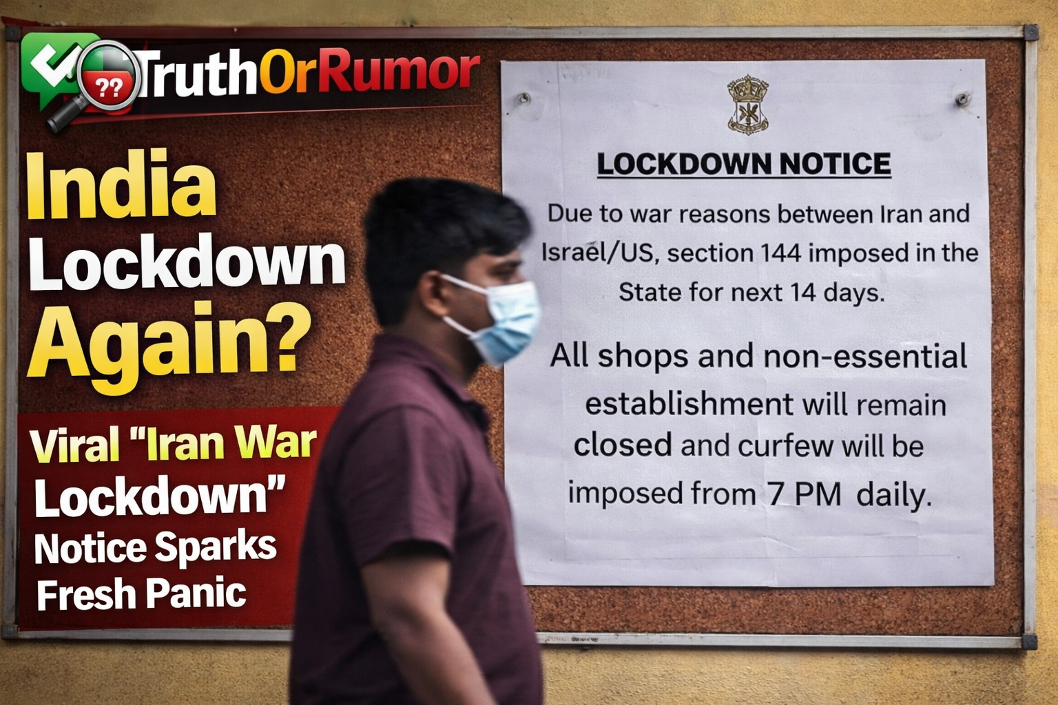 India Lockdown Again? Viral “Iran War Lockdown” Notice Sparks Fresh Panic