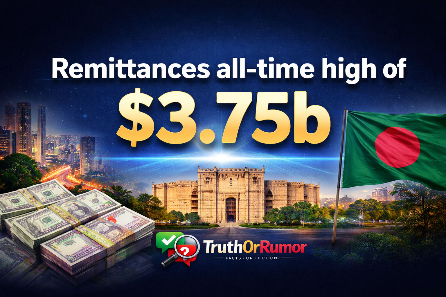 মার্চে রেমিট্যান্স ৩ দশমিক ৭৫ বিলিয়ন ডলারে, সর্বকালের রেকর্ড